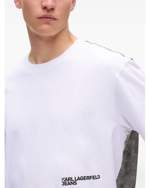 Karl Lagerfeld White Karl Lagerfeld Portrait T-Shirt for men