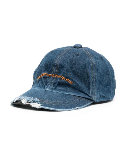 Song For The Mute Logo-embroidered denim baseball cap in Blue für Herren