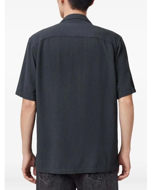 メンズ AllSaints Cudi パッチポケット シャツ Black