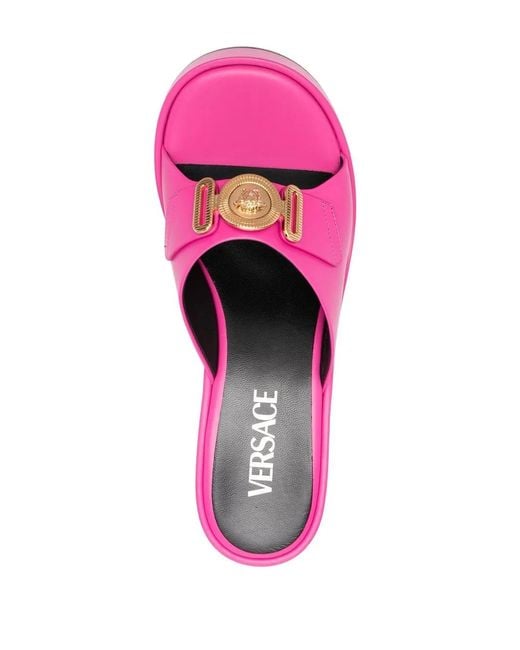 Versace Pink 100Mm Medusa-Detail Sandals