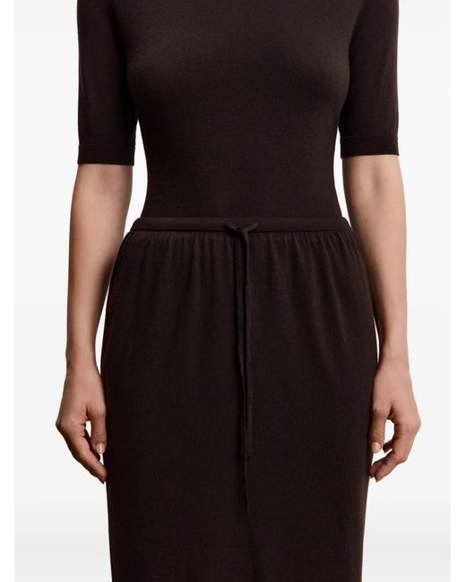 12 STOREEZ Black Drawstring Merino Skirt