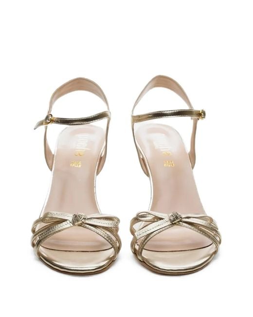 Poche Paris Natural Knotted Metallic Sandals