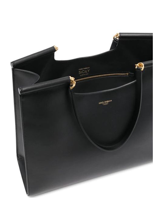 Dolce & Gabbana Black Dolce&Gabbana Large Bag Shopping Sicily