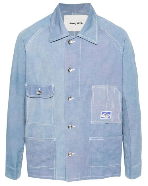 STORY mfg. Blue Railroad Shirt Jacket