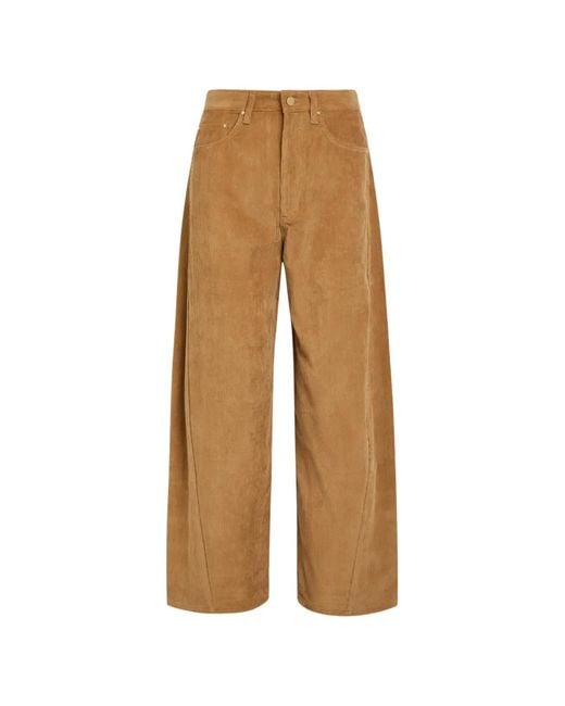 Maria McManus Natural Corduroy Wide-Leg Trousers