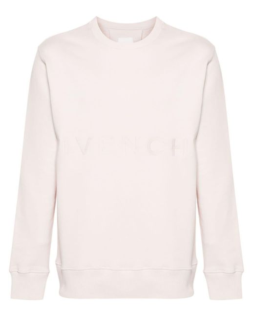 Givenchy Pink Logo-embroidered Cotton Sweatshirt for men