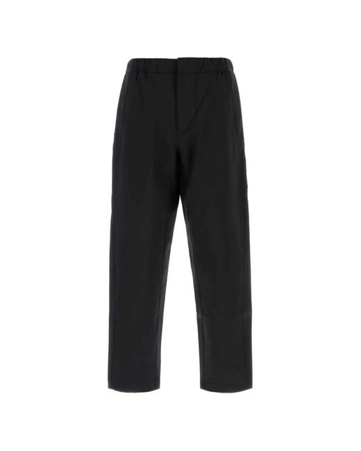 Herno Black Elasticated-Waistband Trousers for men
