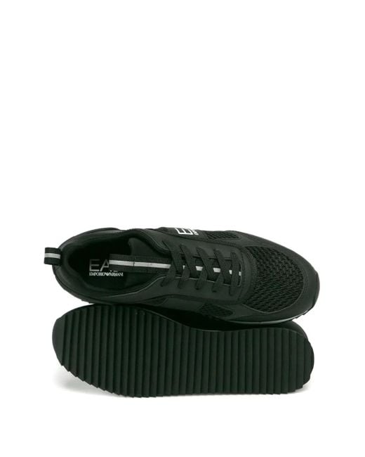 EA7 Black Logo-Print Sneakers