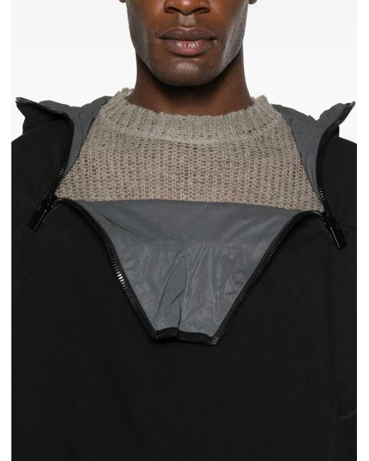 HELIOT EMIL Black Interlucent Reversible Windbreaker for men