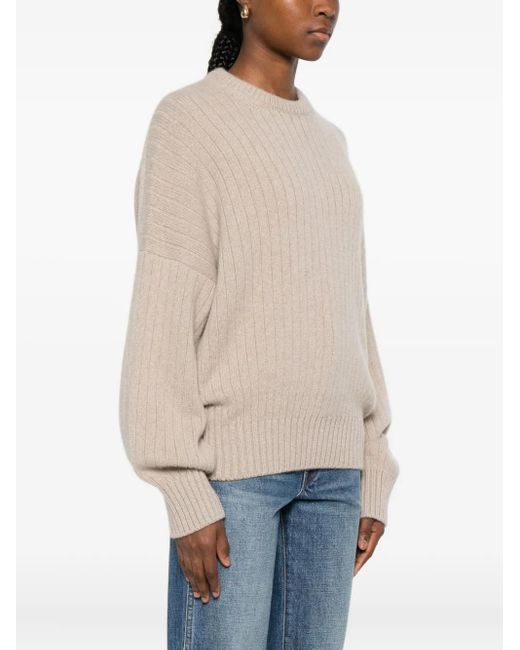 Khaite Natural Ribbed Sweater