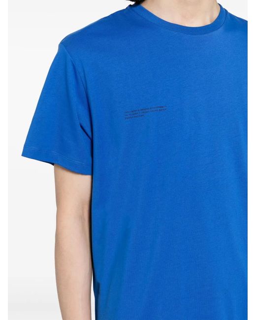 PANGAIA Blue Logo-Print Organic-Cotton T-Shirt for men