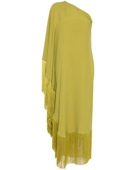 ‎Taller Marmo Yellow Spritz Fringe-detail Dress