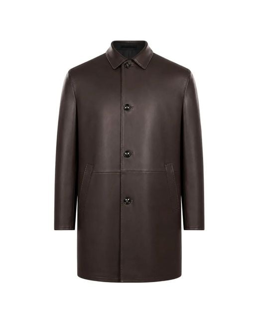 Abrigo Con Botones Kiton de hombre de color Brown