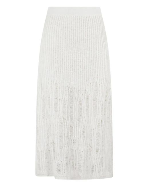 IRO White Lucia Midi Skirt