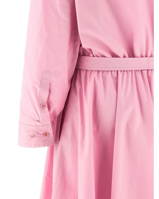 Nude Pink Short-Sleeve Midi Dress