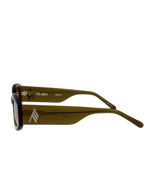 The Attico Brown X Linda Farrow Berta Oval-Frame Sunglasses