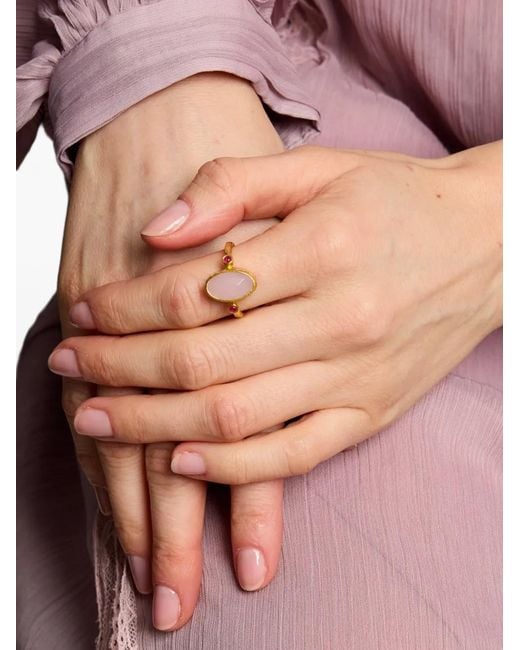 Ottoman Hands Yellow Lucia Rose Quartz Ring