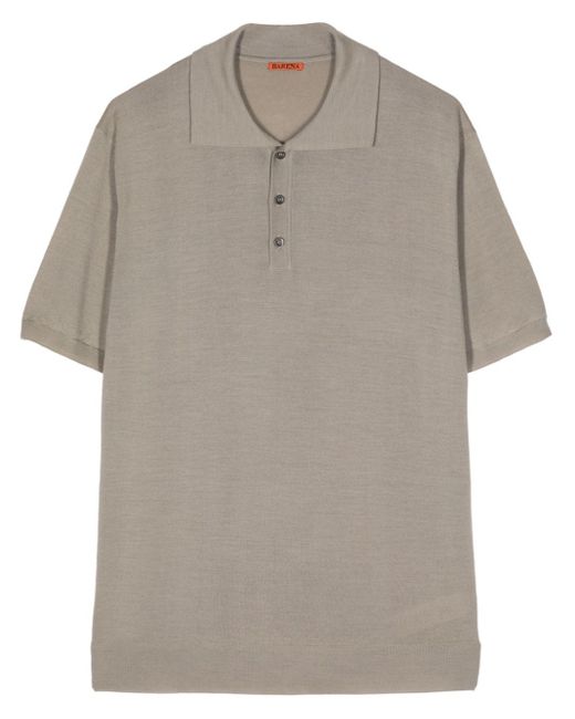 Barena Gray Merino-wool Polo Shirt for men