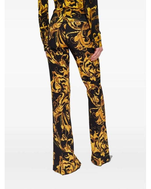 Versace Jeans Couture Black Hose mit Barocco-Print