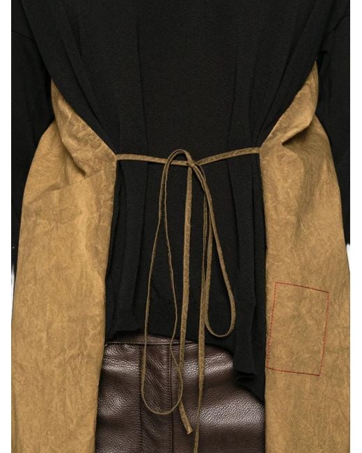Uma Wang Black Contrasting-Panel Sweater