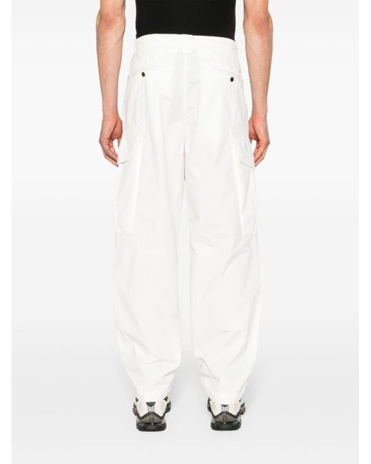 Pantaloni dritti con dettaglio di C P Company in White da Uomo