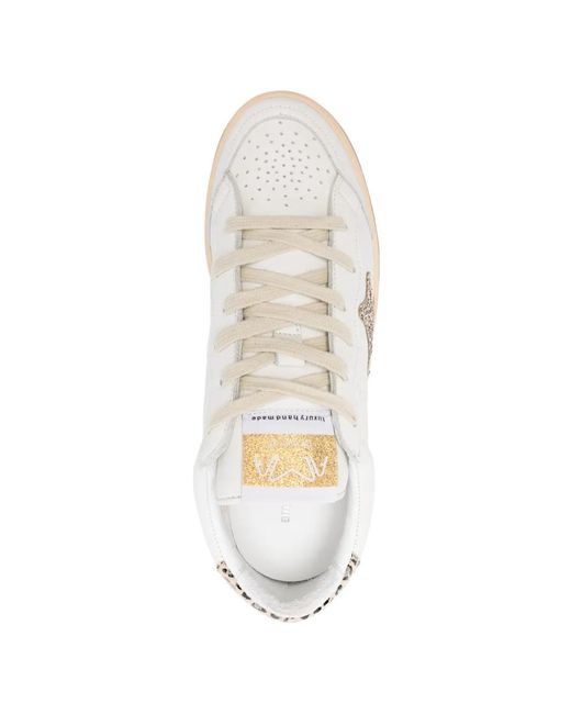 AMA BRAND White Motif-Appliqué Panelled Sneakers