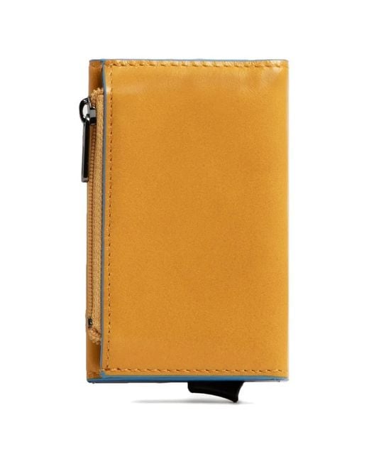 Piquadro Yellow Pop-Up Wallet for men
