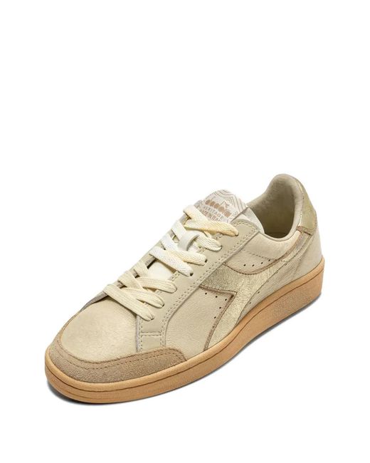 Diadora Natural Prestige Aged Italia Lace-Up Sneakers