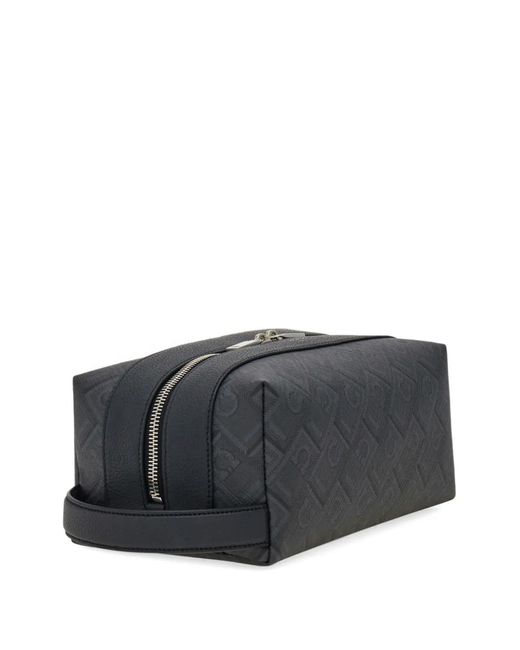 Ferragamo Gray Monogram Wash Bag for men