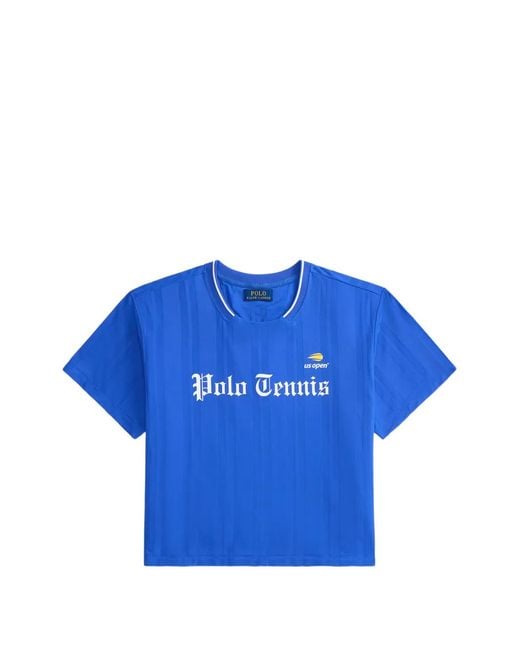 Polo Ralph Lauren Blue Us Open Logo-Print T-Shirt