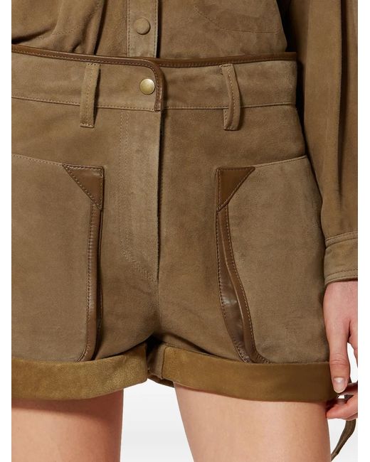 Isabel Marant Natural Marline Suede Shorts