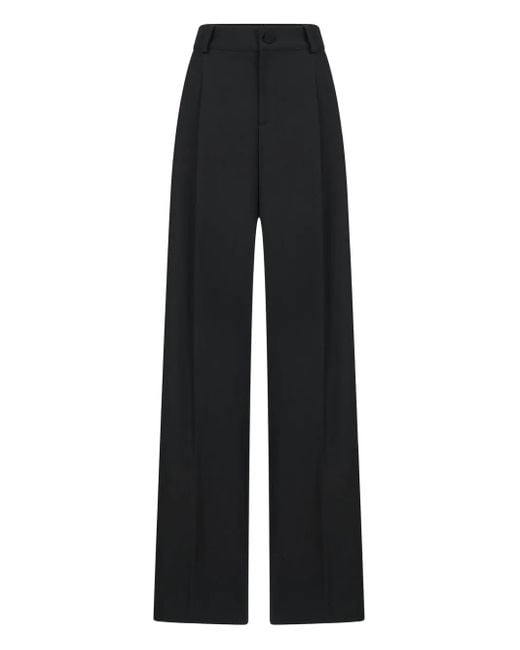 Amen Black Pleat-Detail Trousers