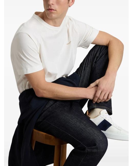 Woolrich White Cotton Logo T-Shirt for men