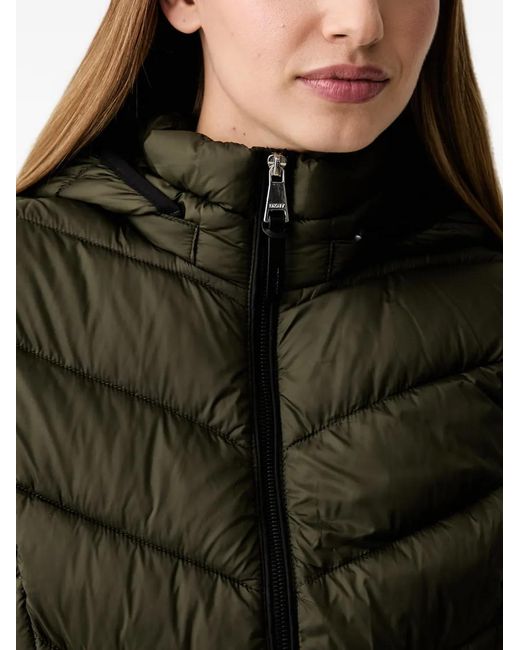 DKNY Black Quilted Hooded Gilet