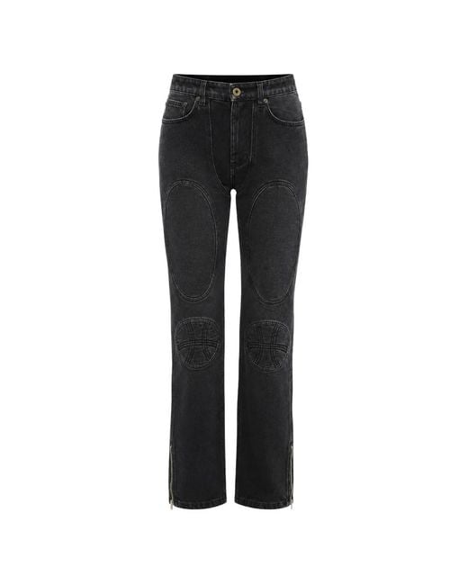 Jean Paul Gaultier Black Lace-Up Jeans
