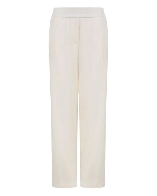 Peserico White Elasticated Trousers