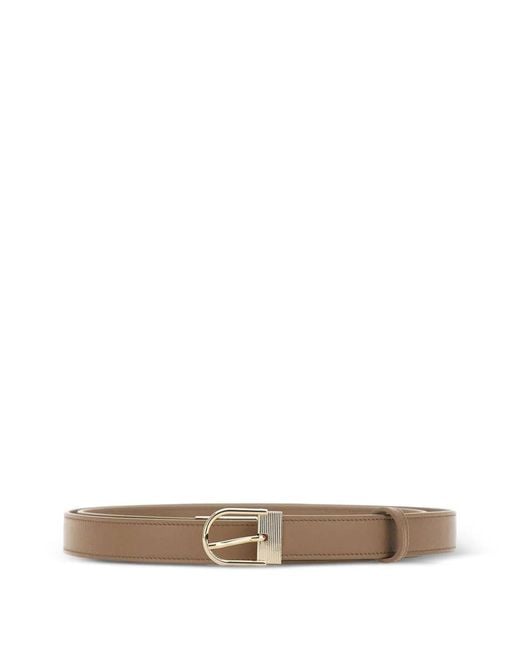 Victoria Beckham White Dorian Leather Belt
