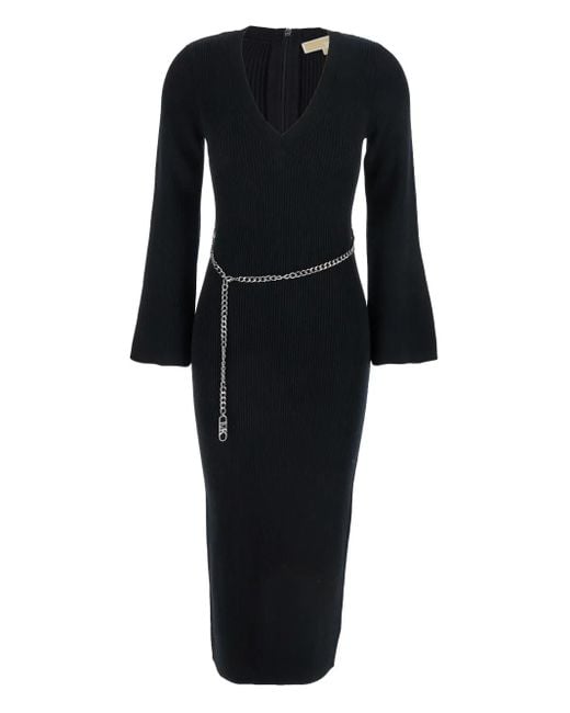 MICHAEL Michael Kors リブニット ドレス Black