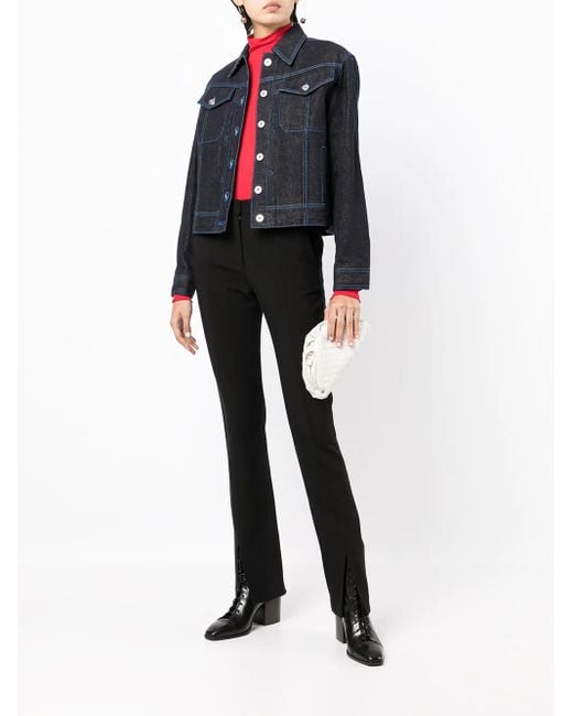 Ferragamo Black Cropped Denim Jacket