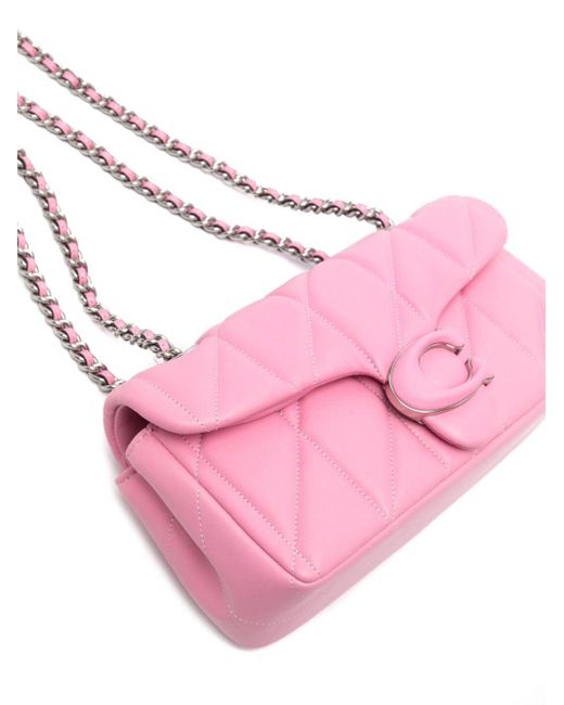 Bolso de hombro Tabby COACH de color Pink