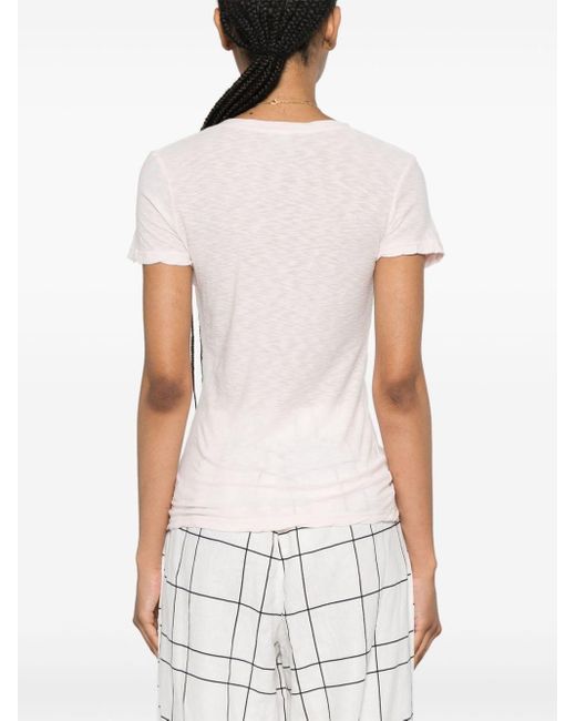 James Perse Pink Short-sleeve Cotton T-shirt