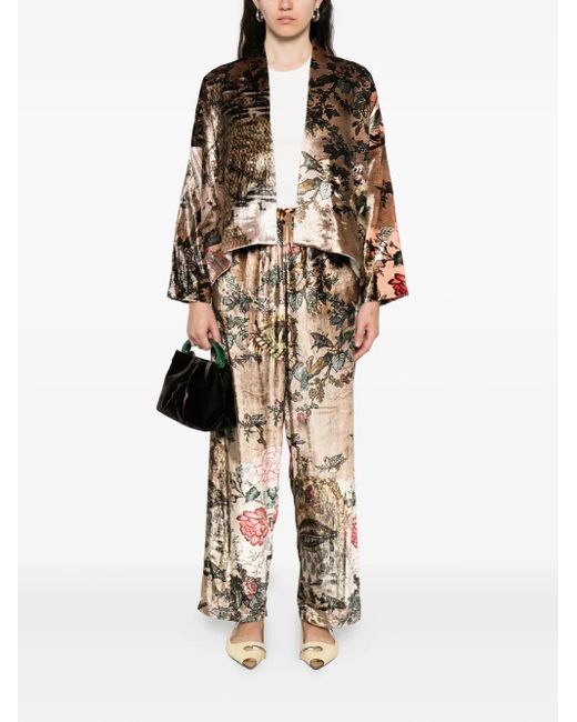 Yavi Natural Floral-Print Jacket