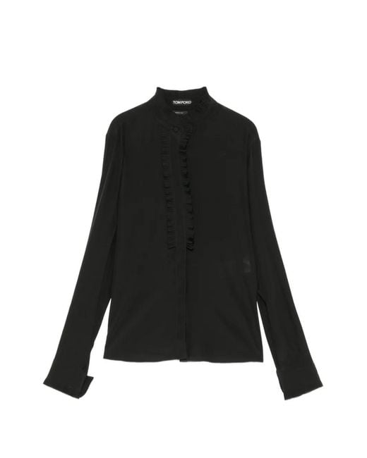 Tom Ford Black Ruffle Shirt