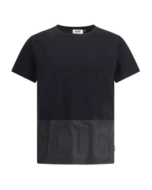 Gcds Black Logo-Tape T-Shirt for men