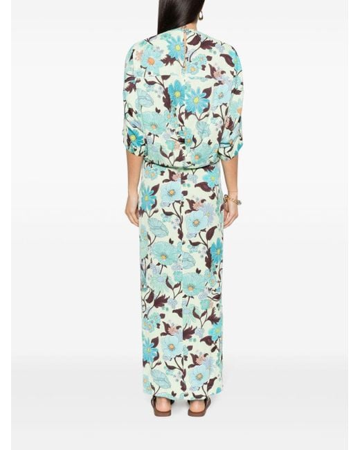 Stella McCartney Green Kleid mit Garten-Print