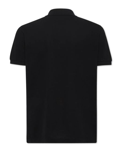 DSquared² Black Classic Polo Shirt With Front Button Placket for men