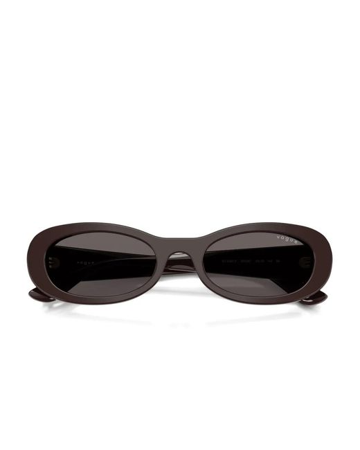 Vogue Eyewear Gray Oval-Frame Sunglasses