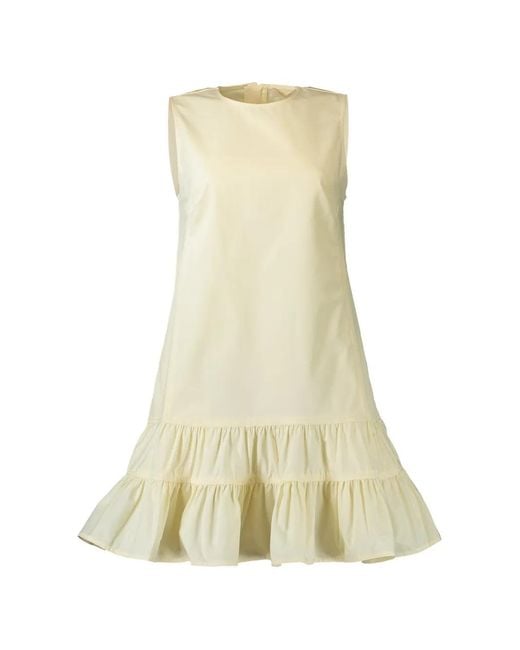Ulla Johnson White Robe Courte Cecily À Volants