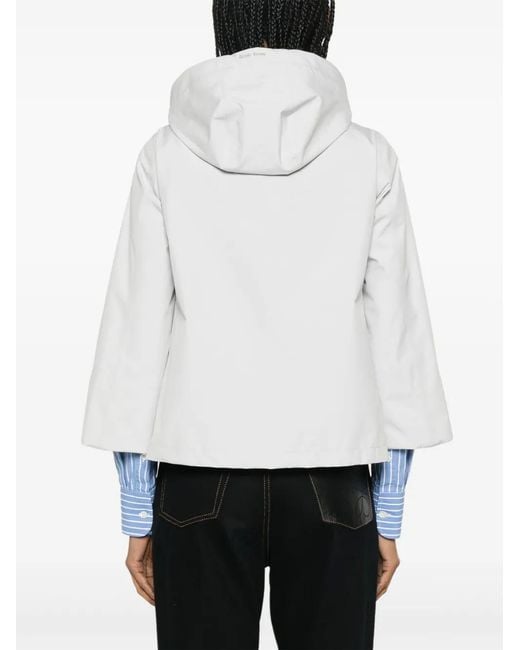 Herno White Laminar Hooded Jacket