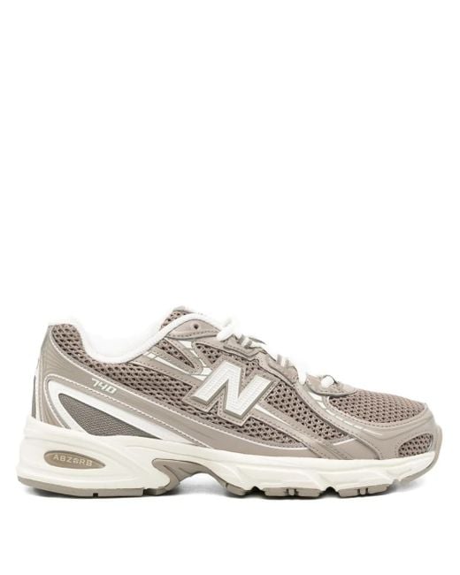 New Balance White 740 Sneakers mit Netzeinsatz